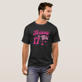 T-shirt 17 Anniversaire Fille Douce Dix-sept 17e Couronne  (Devant entier)