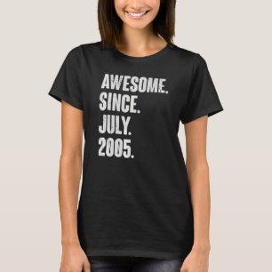 T-shirt 17 Ans 17 Anniversaire Awesome depuis Juillet 2000