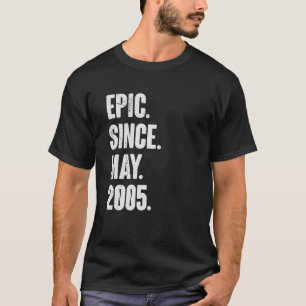 T-shirt 17 Ans 17e anniversaire Epic depuis mai 2005