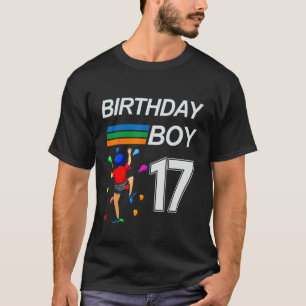 T-shirt 17 ans Anniversaire Bouldering Rock Escalade pour