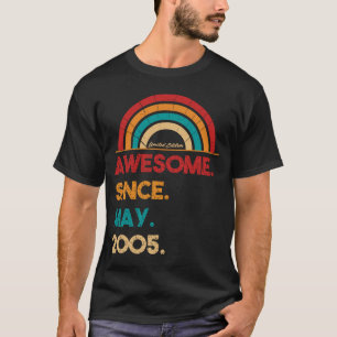 T-shirt 17 Ans Awesome depuis mai 2005 17e Anniversaire