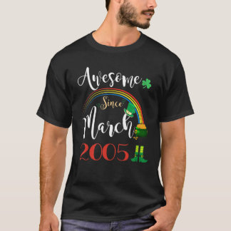 T-shirt 17 Ans Awesome Depuis Mars 2005 17 Ans