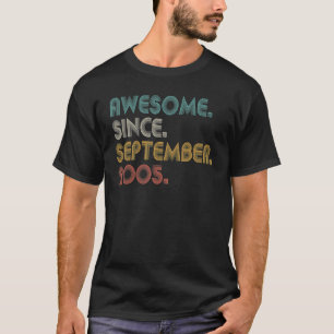T-shirt 17 Ans Awesome Depuis Septembre 2005 17th Bi