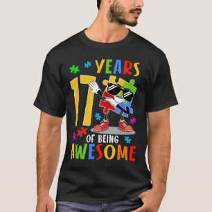 T-shirt 17 Ans D'Être Un Anniversaire Magnifique Dabbing A