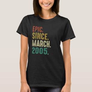 T-shirt 17 ans Epic depuis mars 2005 17e anniversaire