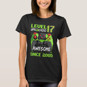 T-shirt 17 Ans Joueur Homme Anniversaire Awesome Depuis 20
