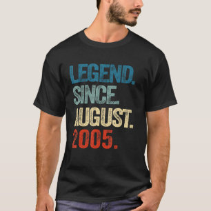T-shirt 17 Ans Légende depuis août 2005 17e anniversaire