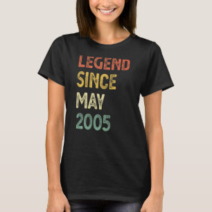 T-shirt 17 Ans Légende depuis mai 2005 17ème anniversaire