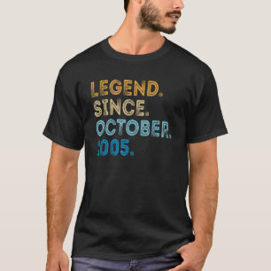T-shirt 17 Ans Légende depuis Octobre 2005 17e Naissance
