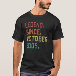 T-shirt 17 Ans Légende depuis Octobre 2005 17e Naissance