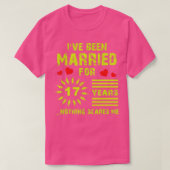 T-shirt 17 ans Mariage Anniversaire Idées cadeaux pour lui (Design devant)