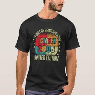 T-shirt 17 Ans Octobre 2005 Limited Edition 17Th Birt