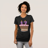 T-shirt 17 ans sur le gâteau d'anniversaire (Devant entier)