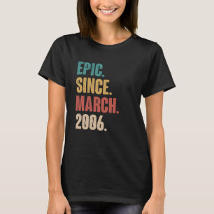 T-shirt 17 Ans Vintage 2006 Anniversaire 17ème Décoration