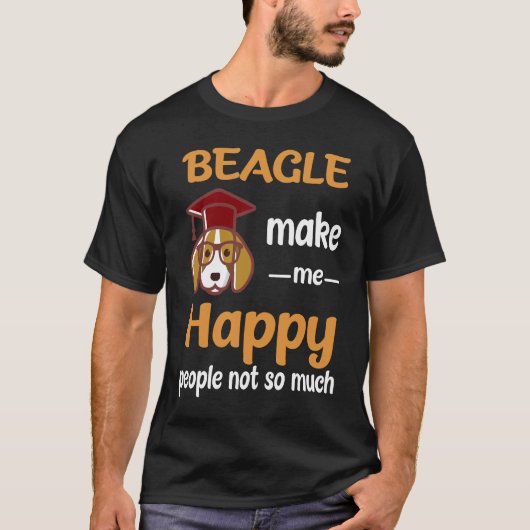 T-shirt 17 Beagles Me Rendre Heureux (Devant)