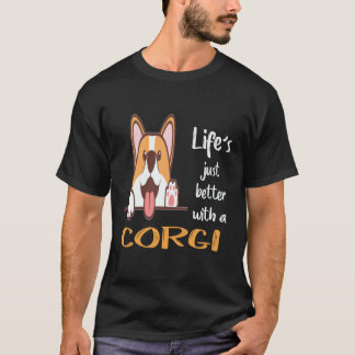 T-shirt 17 La vie est juste meilleure avec un Corgi