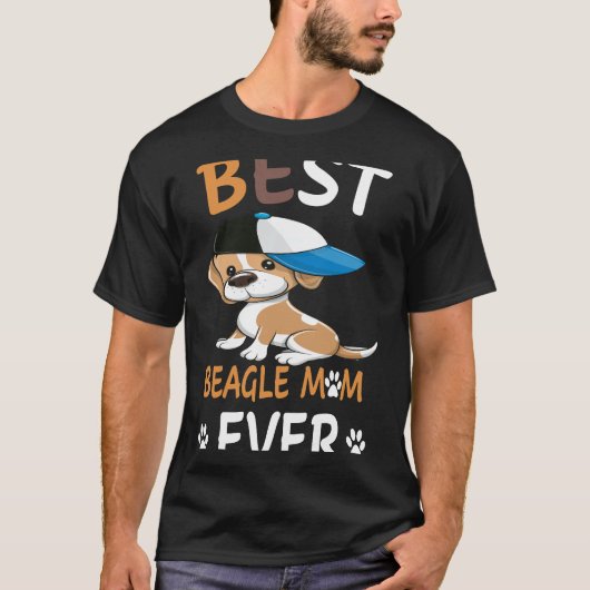 T-shirt 17 Meilleur Beagle Maman Jamais (Devant)