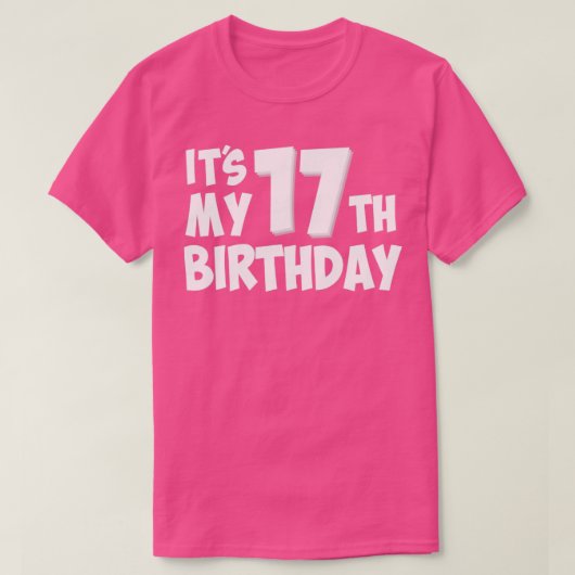 T-shirt 17e anniversaire (Design devant)