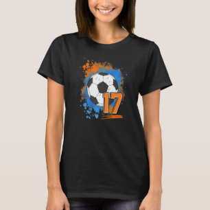 T-shirt 17e anniversaire 17 ans balle de football