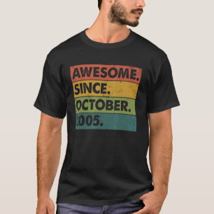 T-shirt 17e anniversaire 17 ans stupéfiant depuis octobre