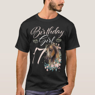 T-shirt 17e anniversaire fille Cheval 17 ans Anniversaire