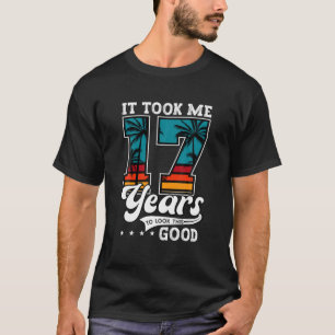T-shirt 17E Anniversaire Pour Garçons Filles Cadeau 17 An
