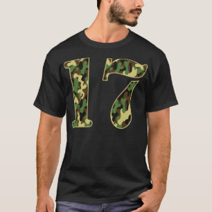 T-shirt 17e anniversaire Soldat 17 ans Camo militaire