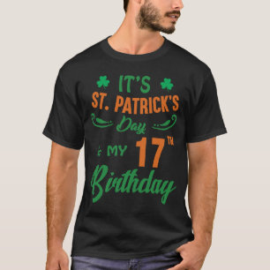 T-shirt 17e anniversaire St Patrick's Day Party Hommes Fem