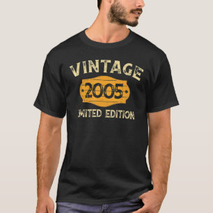 T-shirt 17e anniversaire Vintage 2005 17 ans