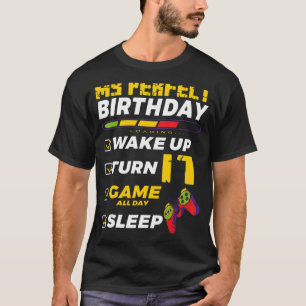 T-shirt 17ème Anniversaire Fête Parfait Pour Joueur 17 Ans
