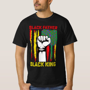 T-shirt 17ème Fête du Père Noir Papa King Fête F