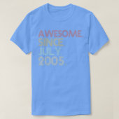 T-shirt 17th Birthday Party 17 Years Old Awesome Since Jul (Design devant)