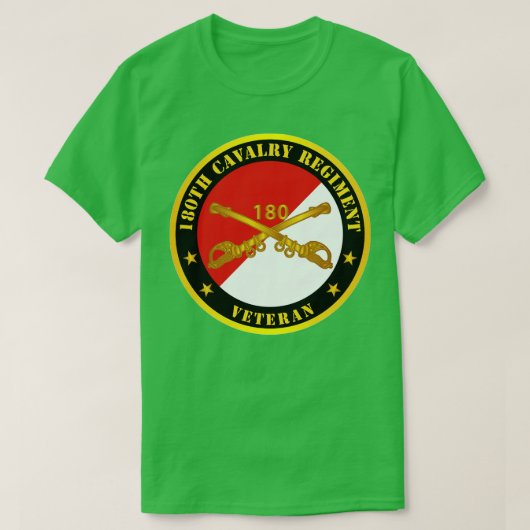 T-shirt 180e division du régiment de cavalerie Vétéran Rou (Design devant)