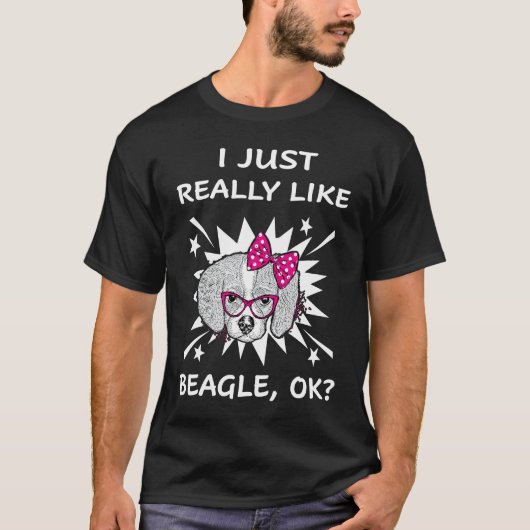 T-shirt 181 J'Aime Vraiment Le Beagle (Devant)
