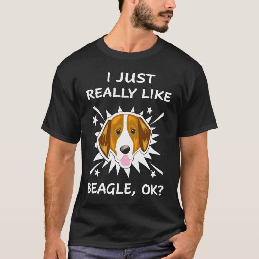 T-shirt 182 J'Aime Vraiment Le Beagle (Devant)