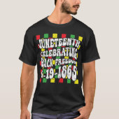 T-shirt 1865, 1865, fête de la liberté noire (Devant)