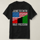 T-shirt 1865 Liberté Noir Africain-Américain (Design devant)