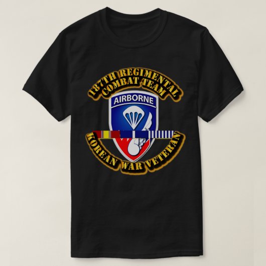 T-shirt 187e Équipe de combat régimentaire de Corée avec d (Design devant)