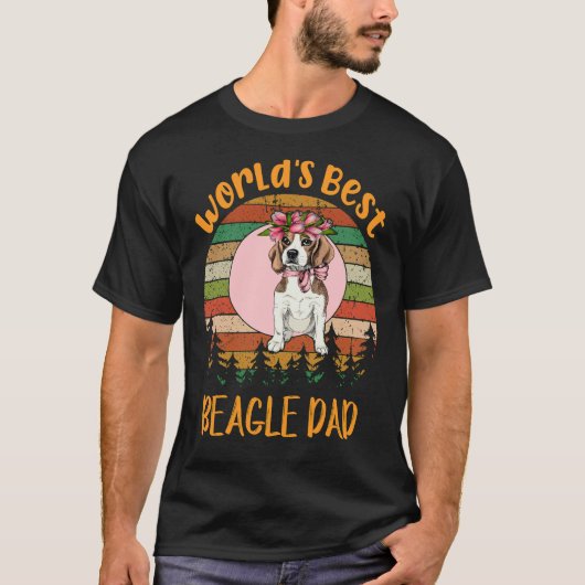 T-shirt 188 Meilleur Père Beagle Du Monde (Devant)