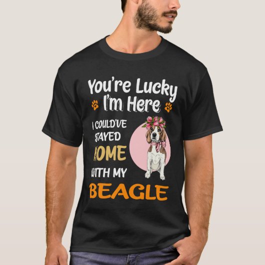 T-shirt 188 Vous Êtes Heureux De Rentrer Avec Mon Beagle (Devant)