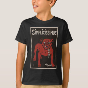 T-shirt 1896 annonce noire et rouge de cru de Simplicty de