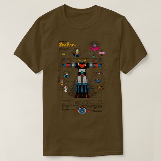 T-shirt 189b Grendizer DaVinci Couleur (Design devant)