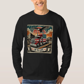 T-shirt 18 à Vie Conduite et Survie Trucker Don pour