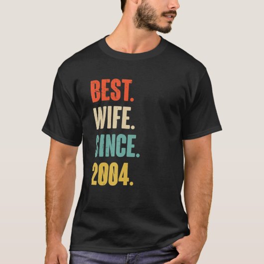 T-shirt 18 Anniversaire De Mariage Pour Son Meilleur Épous (Devant)