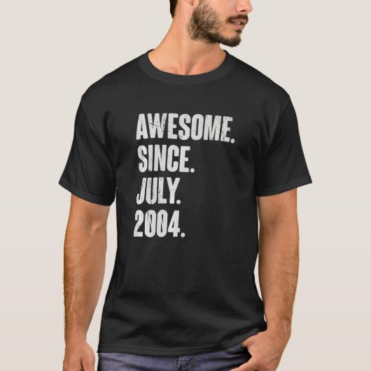 T-shirt 18 Ans 18 Anniversaire Awesome depuis Juillet 2000 (Devant)