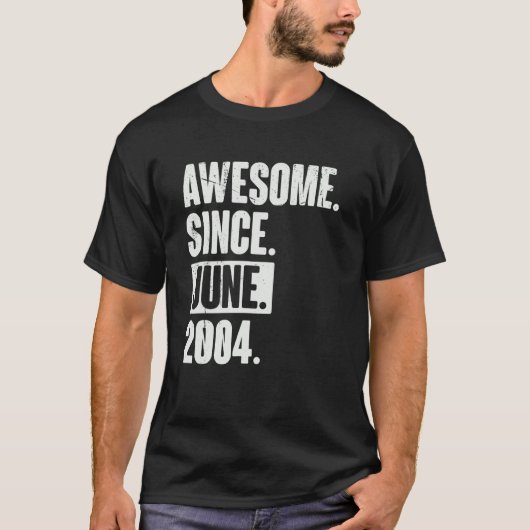 T-shirt 18 Ans 18 Anniversaire Awesome depuis Juin 2000 (Devant)