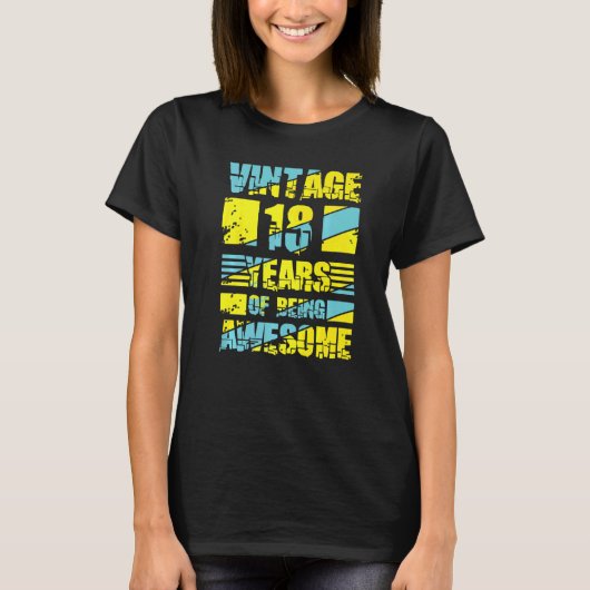 T-shirt 18 ans 18e anniversaire 4 (Devant)