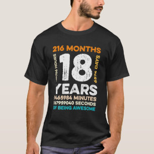 T-shirt 18 Ans 216 Mois D'Être Impressionnant 18e