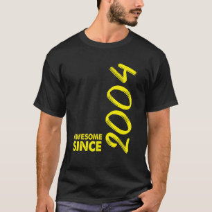 T-shirt 18 ans Awesome depuis 2004 18e anniversaire