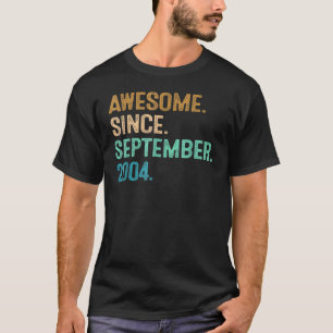 T-shirt 18 Ans Awesome Depuis Septembre 2004 18th Bir